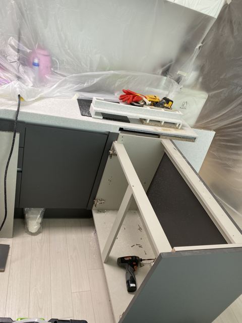 ㄱ자 싱크대를 일자로 리폼 6
