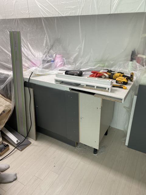ㄱ자 싱크대를 일자로 리폼 7